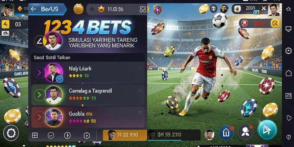 Tampilan menarik dari gameplay 1234BETS dengan berbagai skenario taruhan.