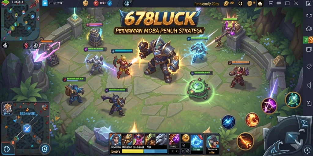 Tangkapan layar gameplay seru dari 678LUCK MOBA.