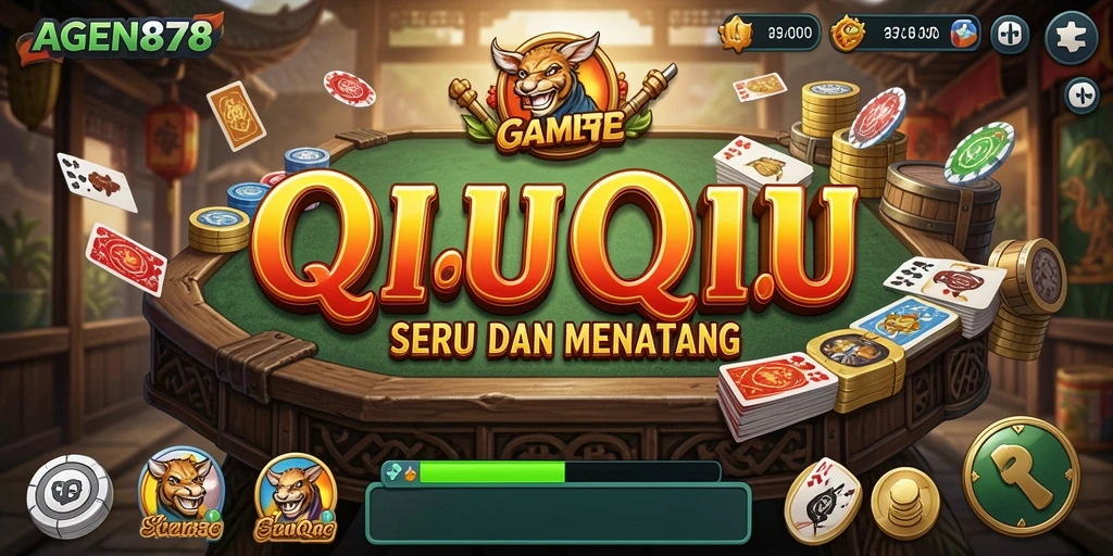 Tampilan gameplay QiuQiu yang seru di AGEN878.