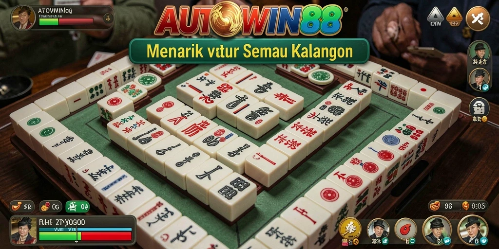 Tampilan gameplay menarik dari AUTOWIN88 yang menunjukkan keseruan Mahjong.