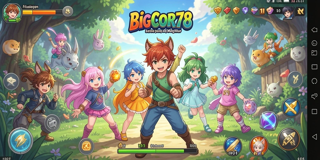 Menampilkan aksi seru dari permainan Anime BIGCOR78.