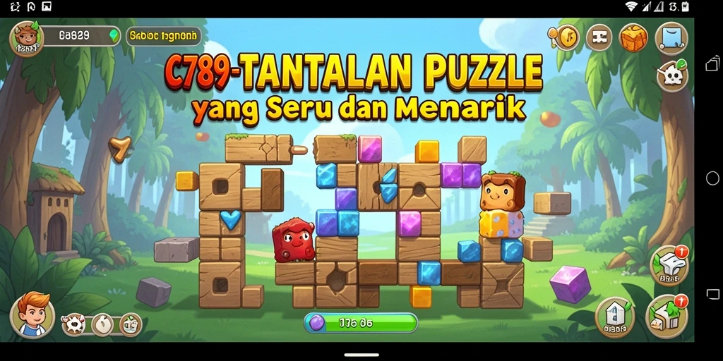 Tampilan gameplay C789 dengan berbagai tantangan Puzzle yang menarik.