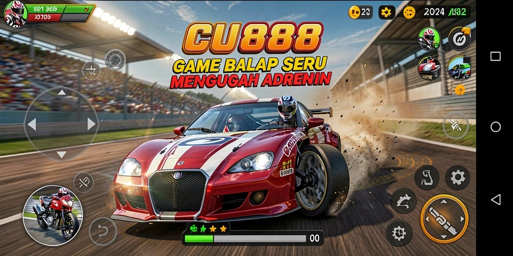 Screenshot gameplay balap seru di CU888.