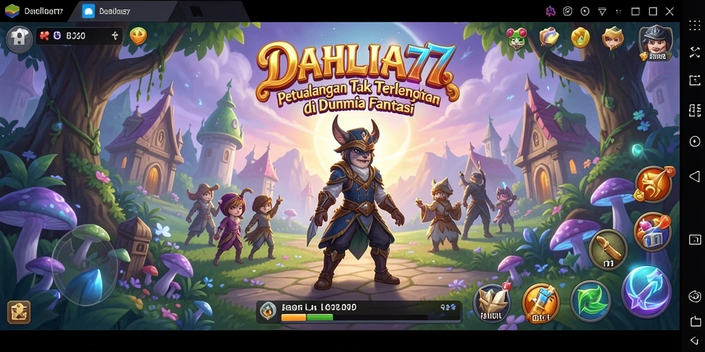 Tampilan gameplay menakjubkan dari DAHLIA77 di dunia petualangan.
