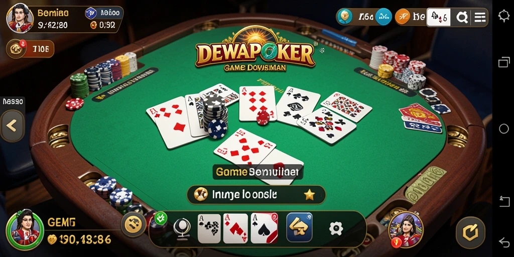 Screenshot gameplay DEWAPOKER yang menarik saat bermain Domino.