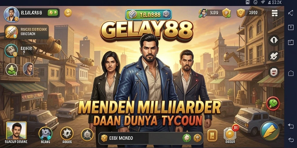 Screenshot Game GELAY88 menampilkan aksi seru dalam bisnis Tycoon.