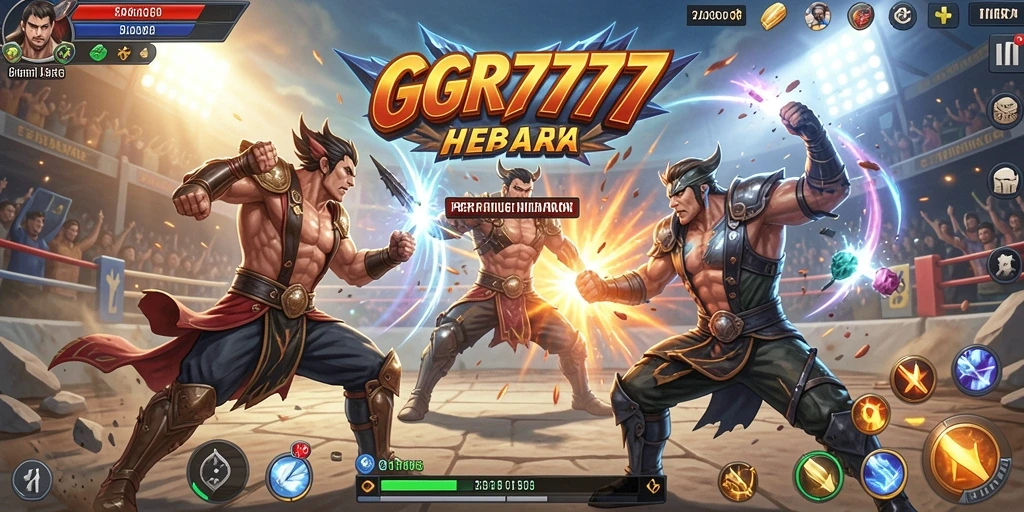 Gameplay seru dan mendebarkan dari GGR7777 di arena Fighting.