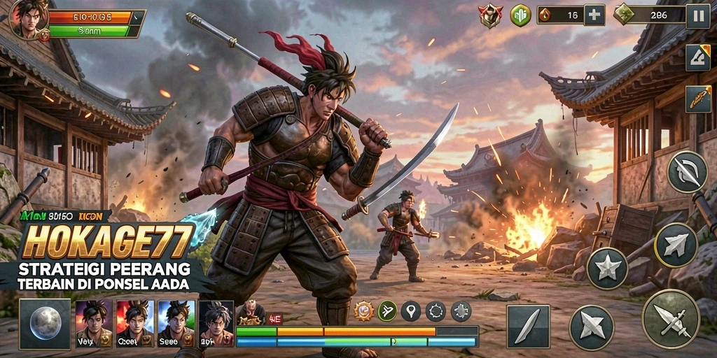 Screenshot HOKAGE77 menampilkan gameplay strategi yang mendebarkan.