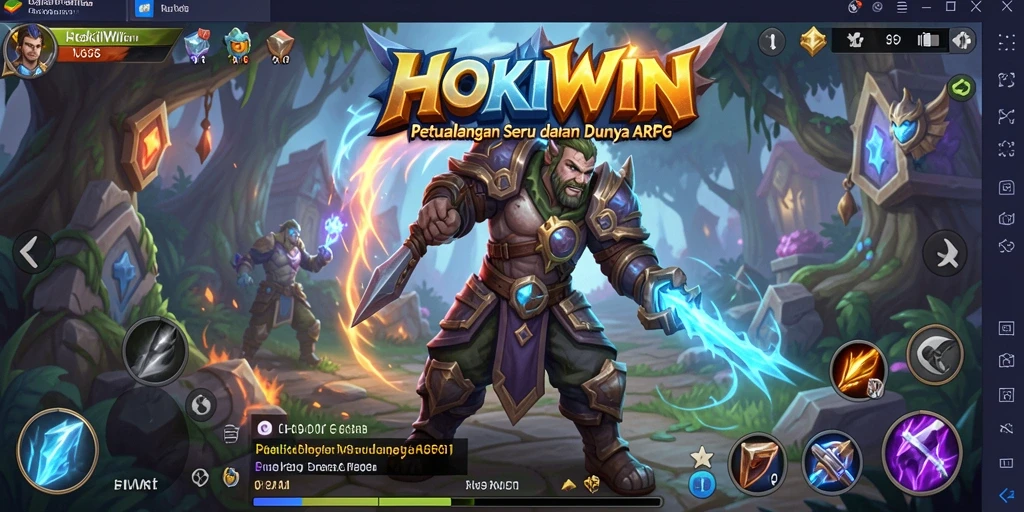 Gameplay seru HOKIWIN dengan grafis menawan dan pertarungan dinamis.