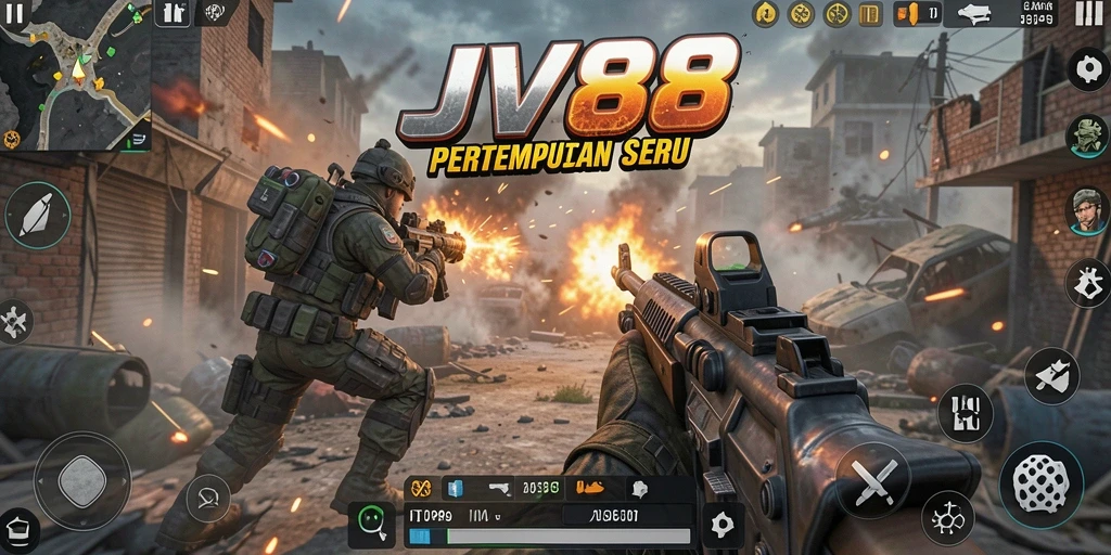 Gameplay seru dalam JV88 dengan aksi tembak-menembak yang mendebarkan.