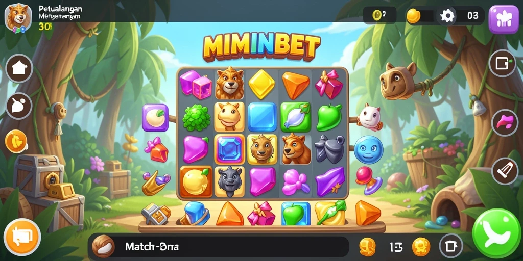 Gameplay seru MIMINBET dengan grafis gem yang menarik.