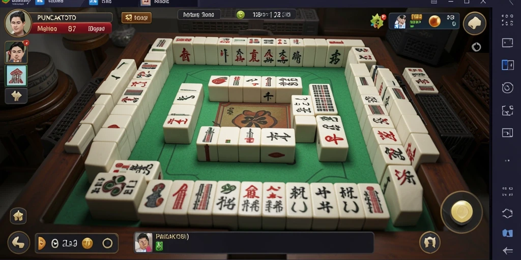 Tampilan gameplay Mahjong yang seru dan menantang dari PUNCAKTOTO.