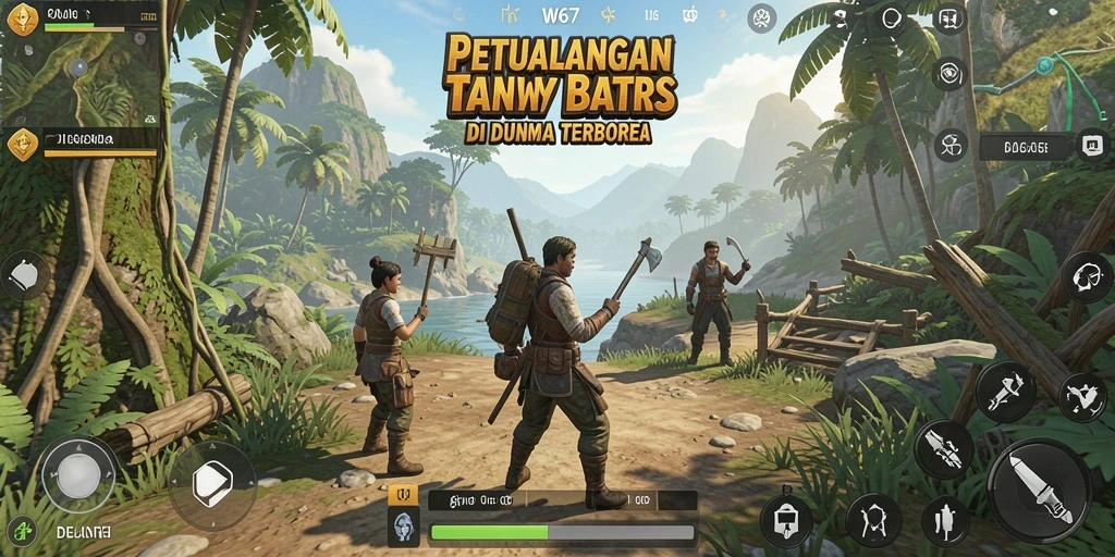 Gameplay W67 yang dinamis di dunia terbuka.