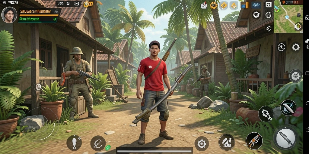 Tangkapan layar dari gameplay WE878 menunjukkan interaksi karakter yang menarik.